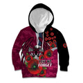 Manly Warringah Sea Eagles ANZAC Personalised Kid Hoodie Lest We Forget Poppy Camo