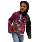 Manly Warringah Sea Eagles ANZAC Personalised Kid Hoodie Lest We Forget Poppy Camo