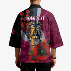 Manly Warringah Sea Eagles ANZAC Personalised Kimono Lest We Forget Poppy Camo