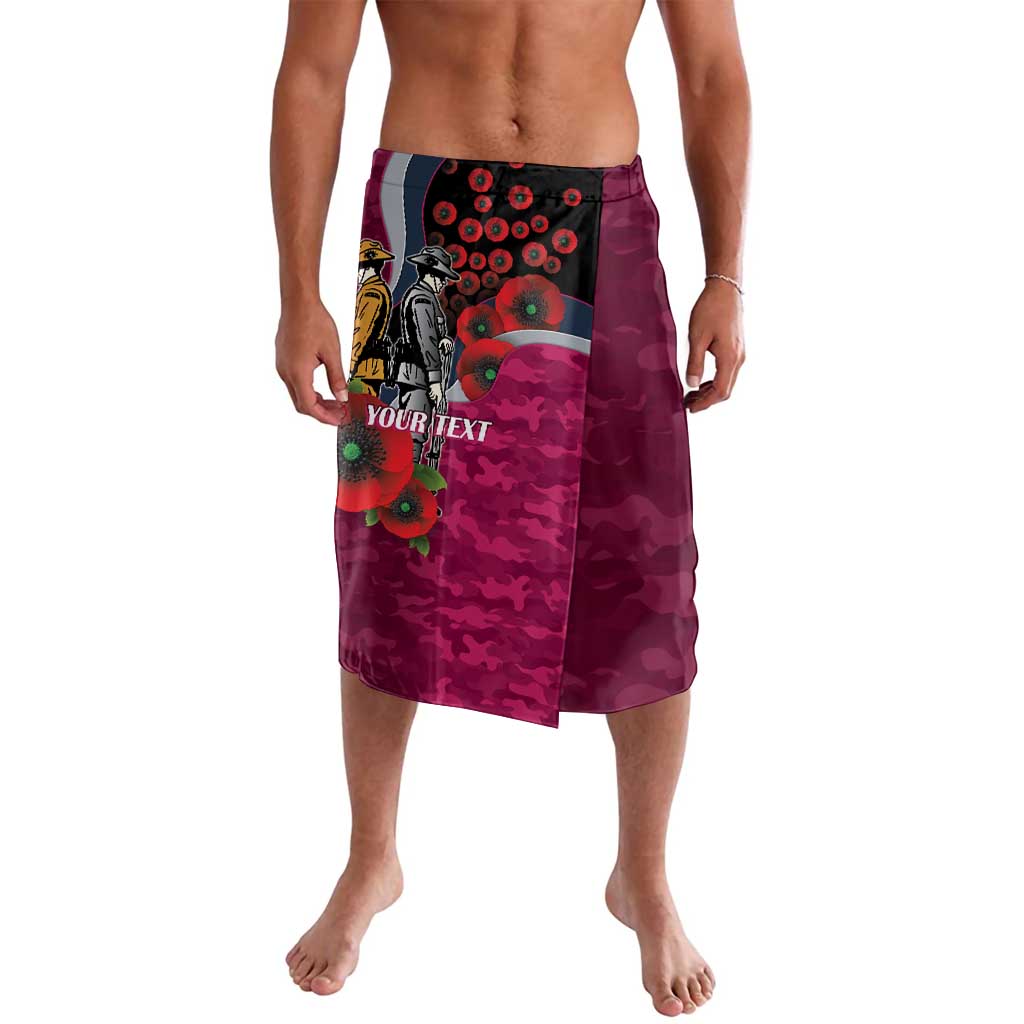 Manly Warringah Sea Eagles ANZAC Personalised Lavalava Lest We Forget Poppy Camo