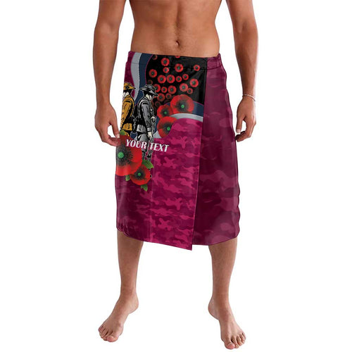 Manly Warringah Sea Eagles ANZAC Personalised Lavalava Lest We Forget Poppy Camo