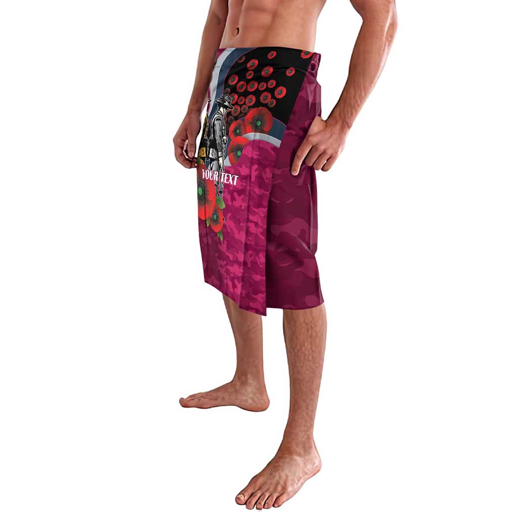 Manly Warringah Sea Eagles ANZAC Personalised Lavalava Lest We Forget Poppy Camo