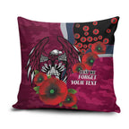 Manly Warringah Sea Eagles ANZAC Personalised Pillow Cover Lest We Forget Poppy Camo