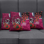 Manly Warringah Sea Eagles ANZAC Personalised Pillow Cover Lest We Forget Poppy Camo