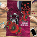 Manly Warringah Sea Eagles ANZAC Personalised Puzzle Lest We Forget Poppy Camo
