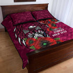Manly Warringah Sea Eagles ANZAC Personalised Quilt Bed Set Lest We Forget Poppy Camo