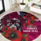 Manly Warringah Sea Eagles ANZAC Personalised Round Carpet Lest We Forget Poppy Camo