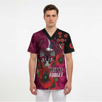 Manly Warringah Sea Eagles ANZAC Personalised Scrub Top Lest We Forget Poppy Camo