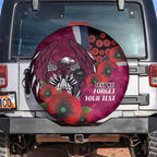 Manly Warringah Sea Eagles ANZAC Personalised Spare Tire Cover Lest We Forget Poppy Camo
