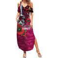 Manly Warringah Sea Eagles ANZAC Personalised Summer Maxi Dress Lest We Forget Poppy Camo