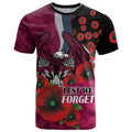 Manly Warringah Sea Eagles ANZAC Personalised T Shirt Lest We Forget Poppy Camo