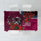 Manly Warringah Sea Eagles ANZAC Personalised Tablecloth Lest We Forget Poppy Camo