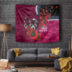 Manly Warringah Sea Eagles ANZAC Personalised Tapestry Lest We Forget Poppy Camo