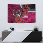 Manly Warringah Sea Eagles ANZAC Personalised Tapestry Lest We Forget Poppy Camo