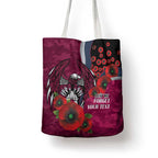 Manly Warringah Sea Eagles ANZAC Personalised Tote Bag Lest We Forget Poppy Camo