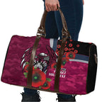 Manly Warringah Sea Eagles ANZAC Personalised Travel Bag Lest We Forget Poppy Camo