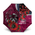 Manly Warringah Sea Eagles ANZAC Personalised Umbrella Lest We Forget Poppy Camo