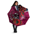 Manly Warringah Sea Eagles ANZAC Personalised Umbrella Lest We Forget Poppy Camo
