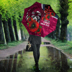 Manly Warringah Sea Eagles ANZAC Personalised Umbrella Lest We Forget Poppy Camo