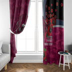 Manly Warringah Sea Eagles ANZAC Personalised Window Curtain Lest We Forget Poppy Camo