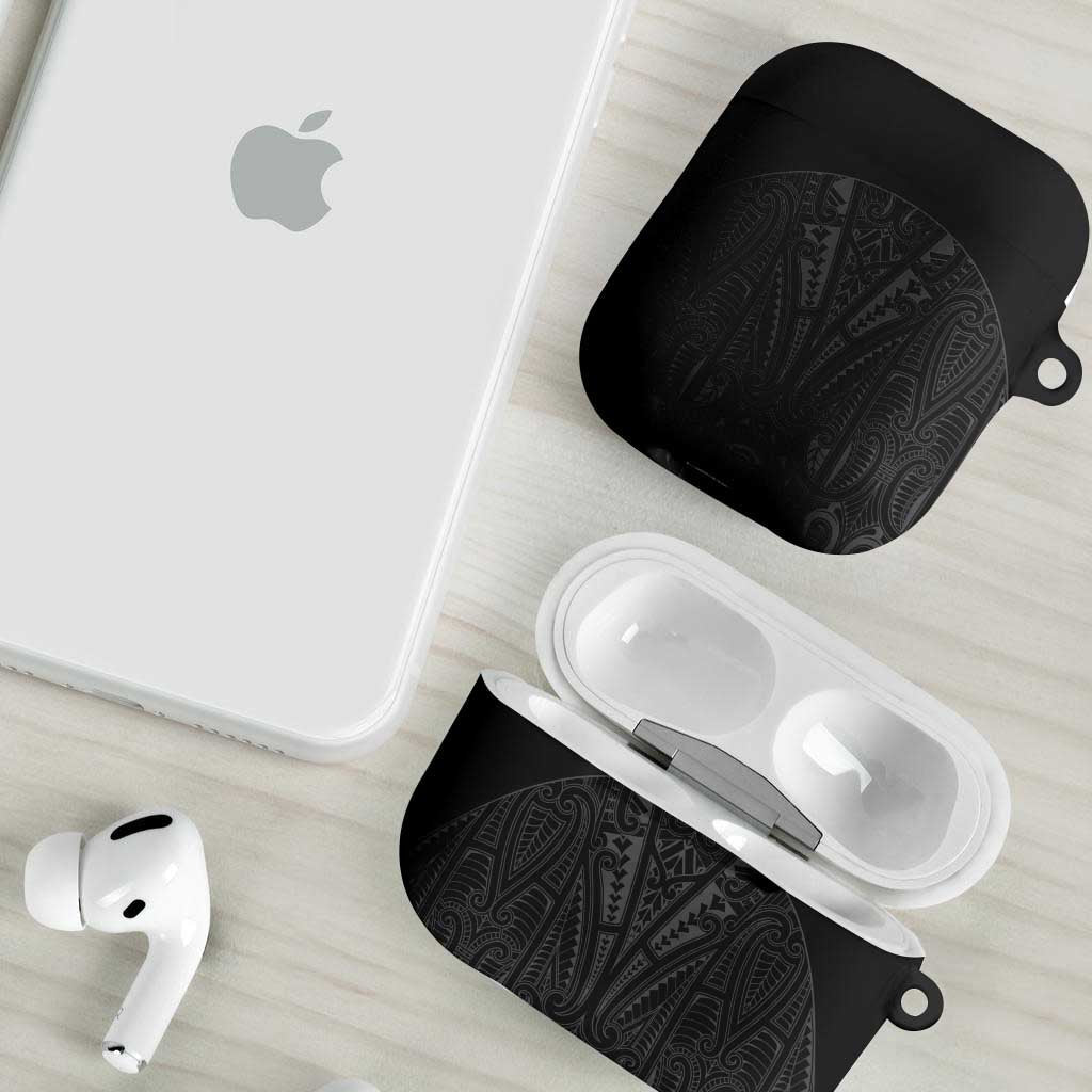 Queensland Maori Rugby Nga Hau e Wha AirPods Case Black Motif - Aussie Hoodie