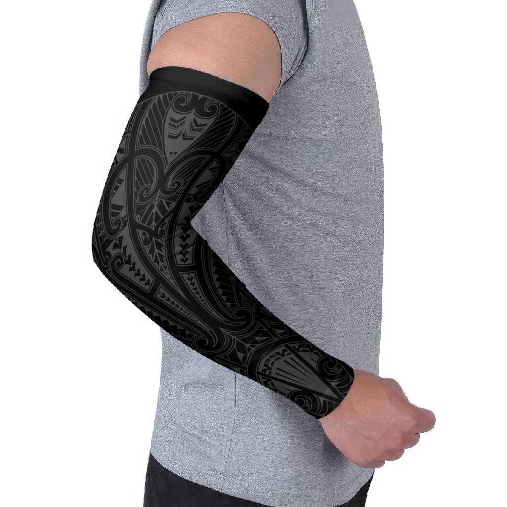 Queensland Maori Rugby Nga Hau e Wha Arm Sleeves Black Motif - Aussie Hoodie