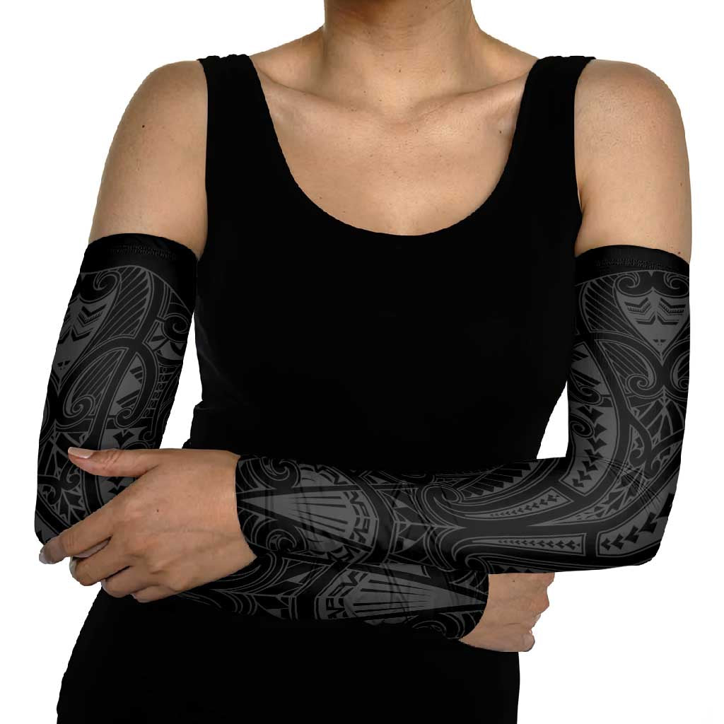 Queensland Maori Rugby Nga Hau e Wha Arm Sleeves Black Motif - Aussie Hoodie