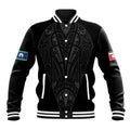 Queensland Maori Rugby Nga Hau e Wha Baseball Jacket Black Motif