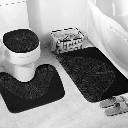 Queensland Maori Rugby Nga Hau e Wha Bathroom Set Black Motif - Aussie Hoodie