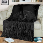 Queensland Maori Rugby Nga Hau e Wha Blanket Black Motif