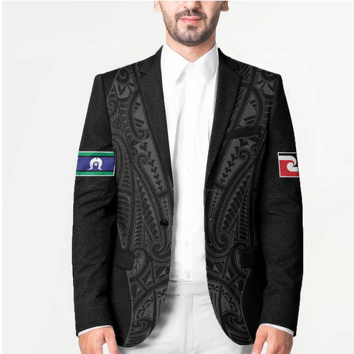 Queensland Maori Rugby Nga Hau e Wha Blazer Black Motif - Aussie Hoodie