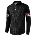 Queensland Maori Rugby Nga Hau e Wha Button Sweatshirt Black Motif