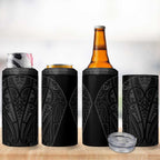 Queensland Maori Rugby Nga Hau e Wha 4 in 1 Can Cooler Tumbler Black Motif