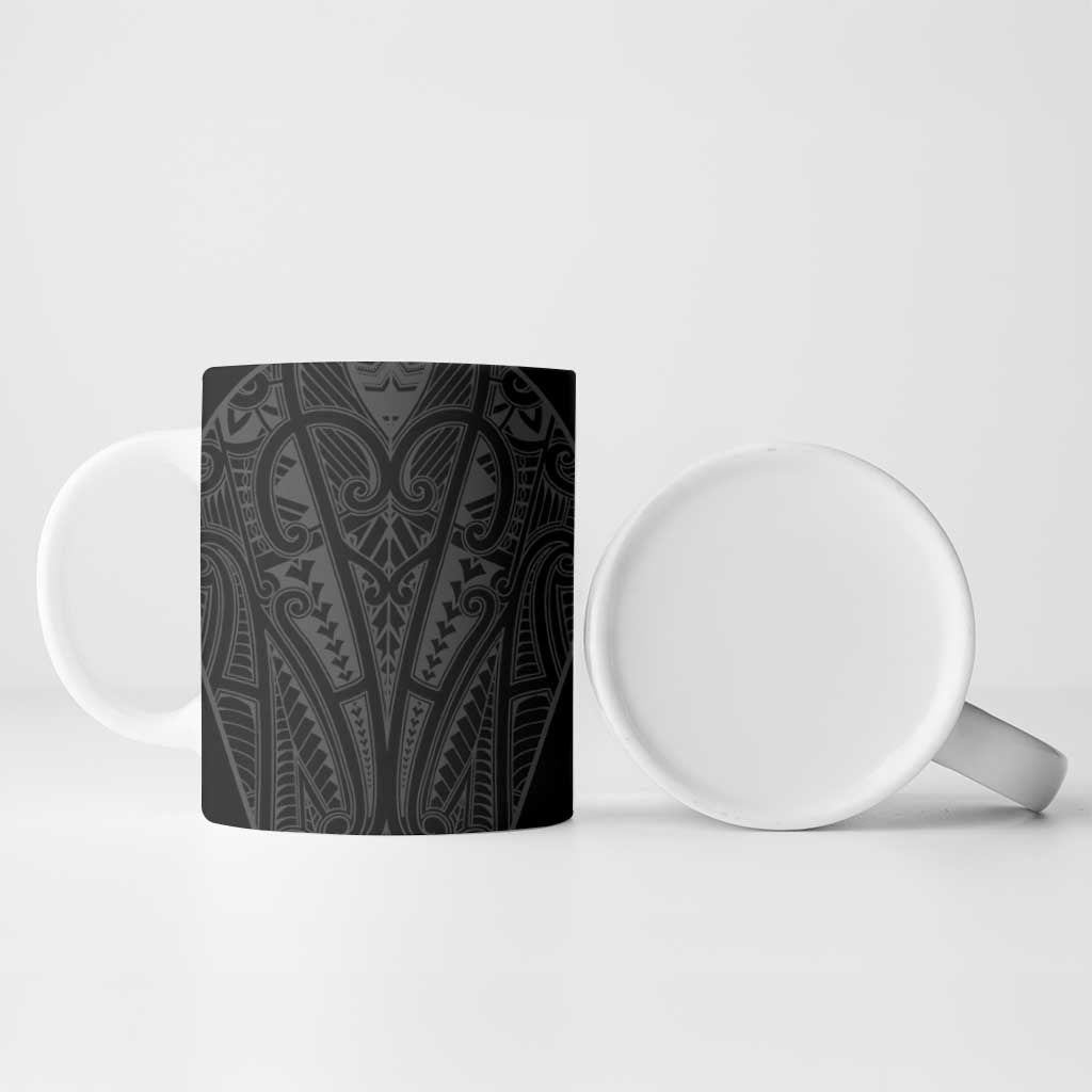 Queensland Maori Rugby Nga Hau e Wha Ceramic Mug Black Motif - Aussie Hoodie