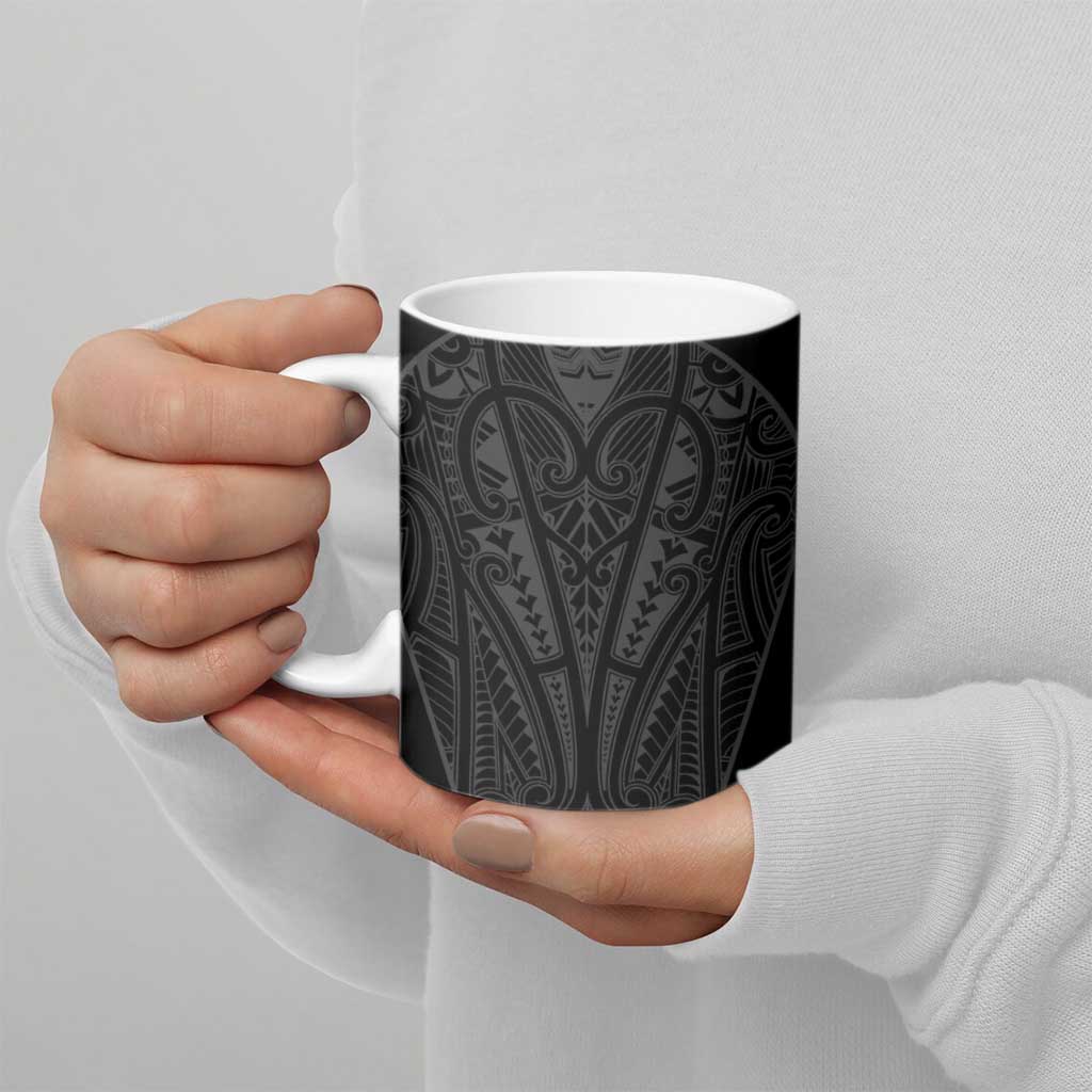 Queensland Maori Rugby Nga Hau e Wha Ceramic Mug Black Motif - Aussie Hoodie
