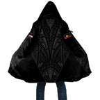 Queensland Maori Rugby Nga Hau e Wha Cloak Black Motif - Aussie Hoodie