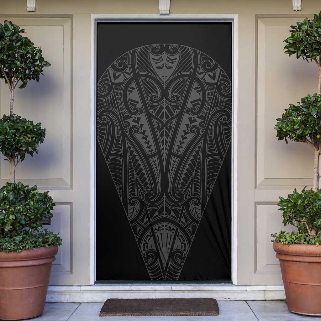 Queensland Maori Rugby Nga Hau e Wha Door Cover Black Motif - Aussie Hoodie