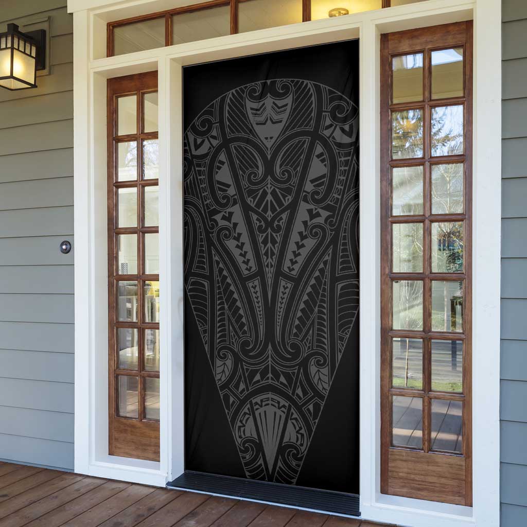 Queensland Maori Rugby Nga Hau e Wha Door Cover Black Motif - Aussie Hoodie