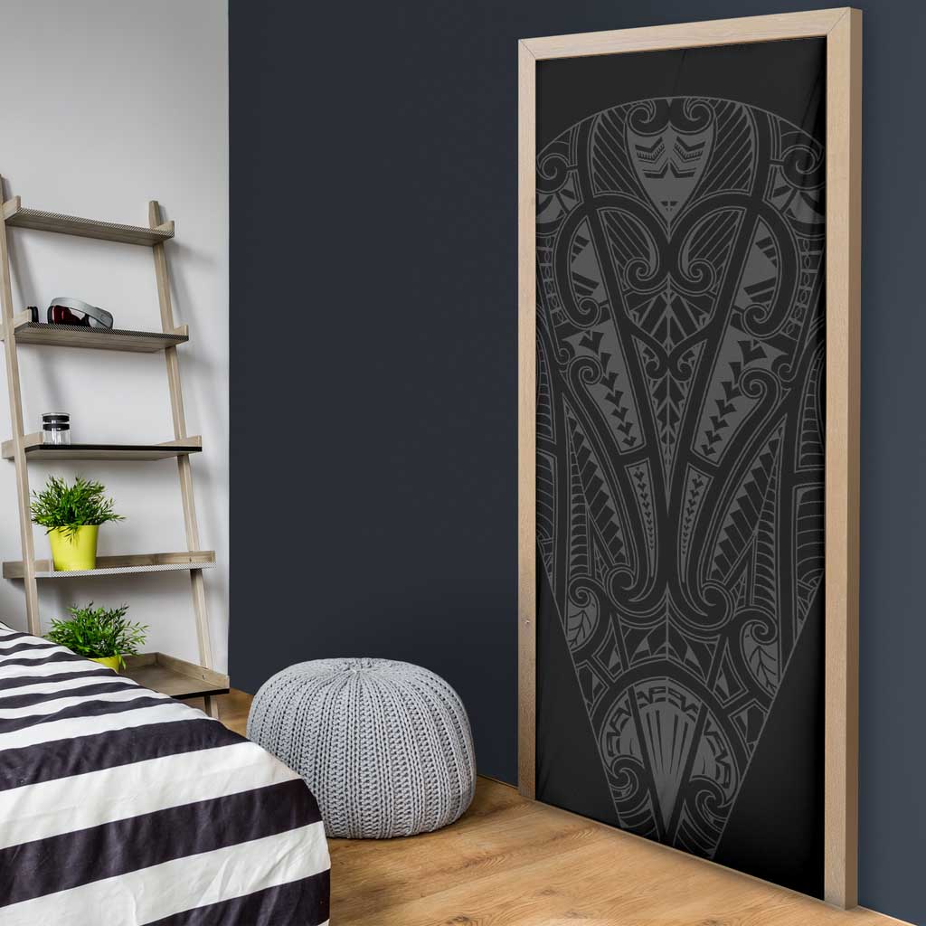 Queensland Maori Rugby Nga Hau e Wha Door Cover Black Motif - Aussie Hoodie