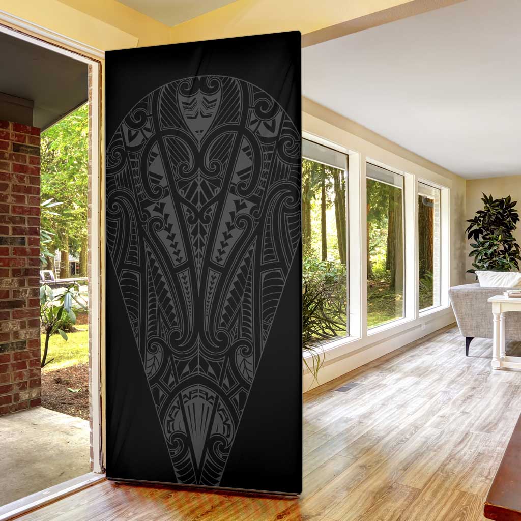 Queensland Maori Rugby Nga Hau e Wha Door Cover Black Motif - Aussie Hoodie