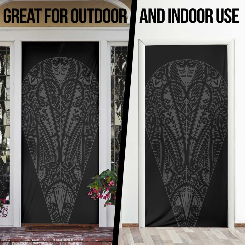 Queensland Maori Rugby Nga Hau e Wha Door Cover Black Motif - Aussie Hoodie