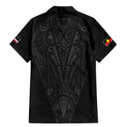 Queensland Maori Rugby Nga Hau e Wha Family Matching Mermaid Dress and Hawaiian Shirt Black Motif