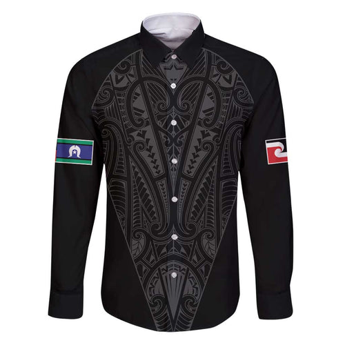 Queensland Maori Rugby Nga Hau e Wha Family Matching Puletasi and Hawaiian Shirt Black Motif