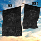 Queensland Maori Rugby Nga Hau e Wha Garden Flag Black Motif