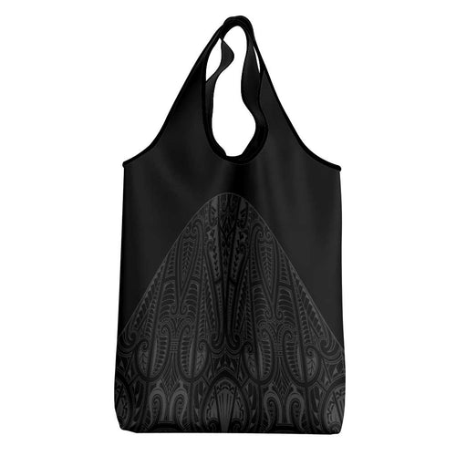 Queensland Maori Rugby Nga Hau e Wha Grocery Bag Black Motif