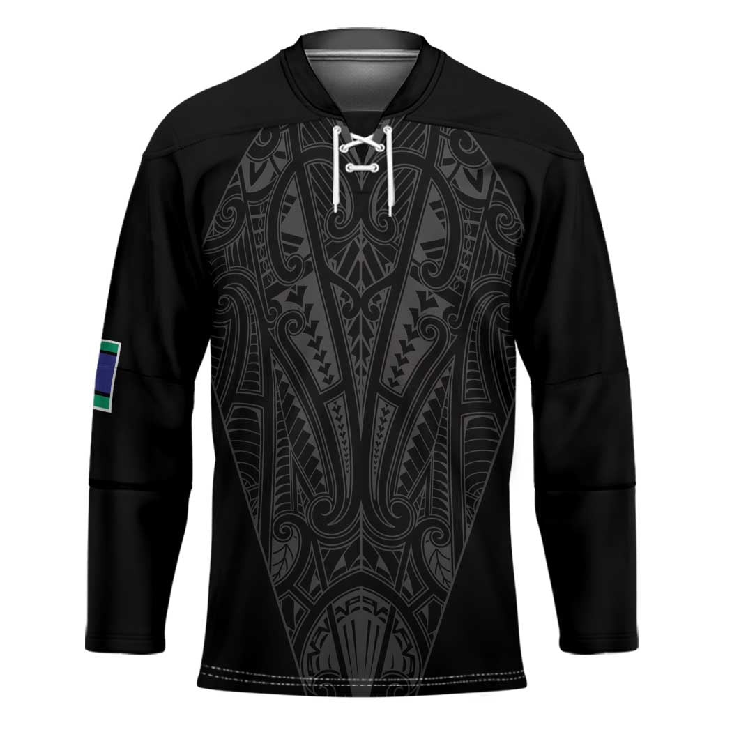 Queensland Maori Rugby Nga Hau e Wha Hockey Jersey Black Motif - Aussie Hoodie