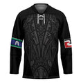 Queensland Maori Rugby Nga Hau e Wha Hockey Jersey Black Motif - Aussie Hoodie