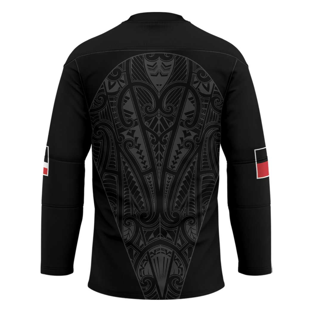 Queensland Maori Rugby Nga Hau e Wha Hockey Jersey Black Motif - Aussie Hoodie