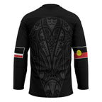 Queensland Maori Rugby Nga Hau e Wha Hockey Jersey Black Motif - Aussie Hoodie