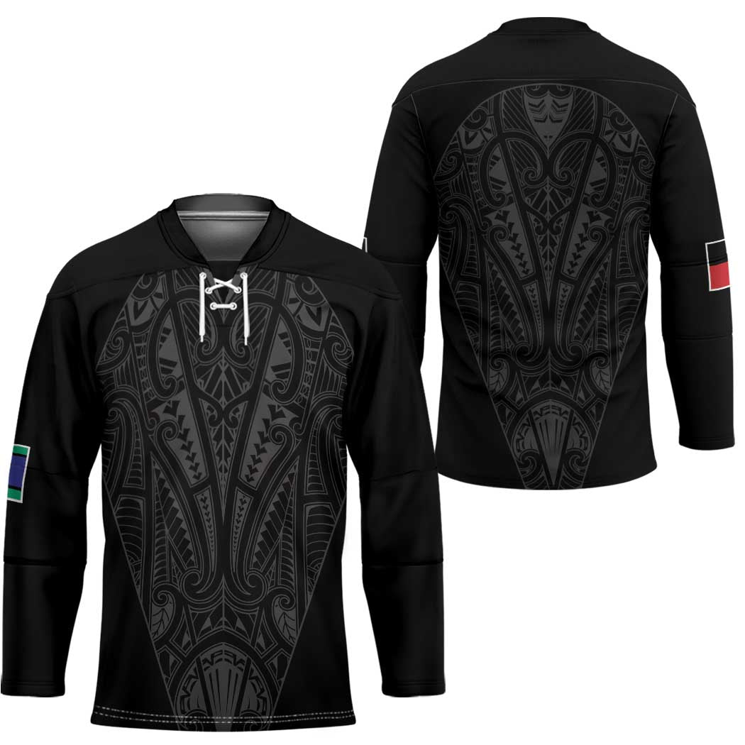 Queensland Maori Rugby Nga Hau e Wha Hockey Jersey Black Motif - Aussie Hoodie